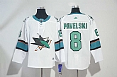 San Jose Sharks #8 Joe Pavelski White Adidas Stitched Jersey,baseball caps,new era cap wholesale,wholesale hats