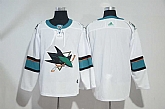 San Jose Sharks Blank White Adidas Stitched Jersey,baseball caps,new era cap wholesale,wholesale hats