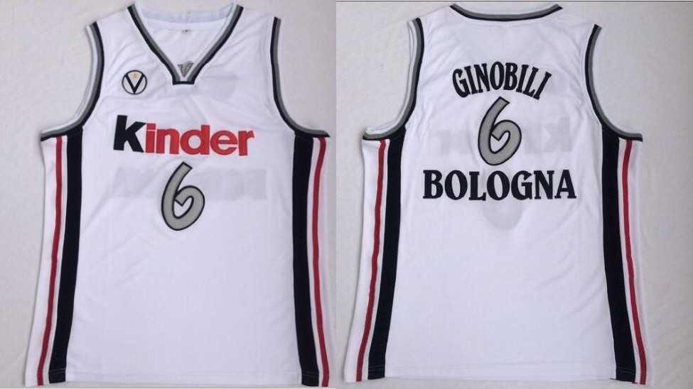 Virtus Pallacanestro Bologna #6 Manu Ginobili White Basketball Jersey,We sell and wholesale Virtus Pallacanestro Bologna #6 Manu Ginobili White Basketball Jersey on line form chian!