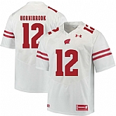 Wisconsin Badgers #12 Alex Hornibrook White College Football Jersey DingZhi,baseball caps,new era cap wholesale,wholesale hats