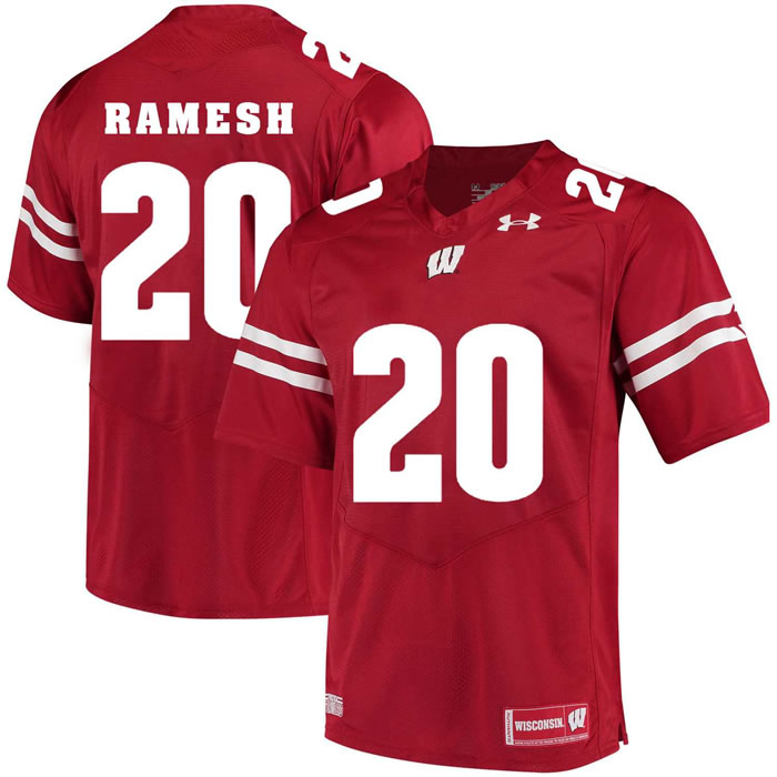 Wisconsin Badgers #20 Austin Ramesh Red College Football Jersey DingZhi,We sell and wholesale Wisconsin Badgers #20 Austin Ramesh Red College Football Jersey DingZhi on line form chian!