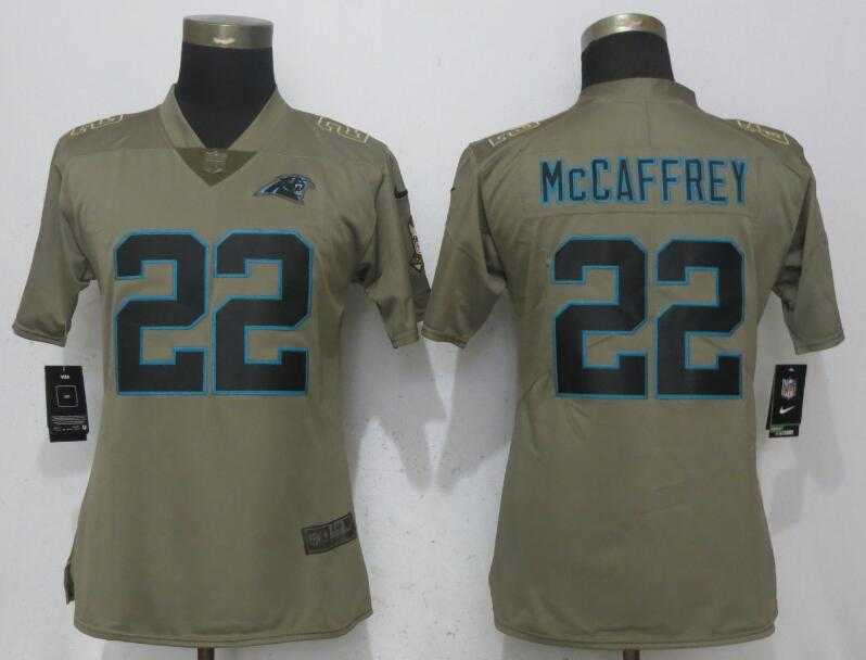 Women Nike Carolina Panthers #22 Christian McCaffrey Olive Salute To Service Limited Jersey,We sell and wholesale Women Nike Carolina Panthers #22 Christian McCaffrey Olive Salute To Service Limited Jersey on line form chian!