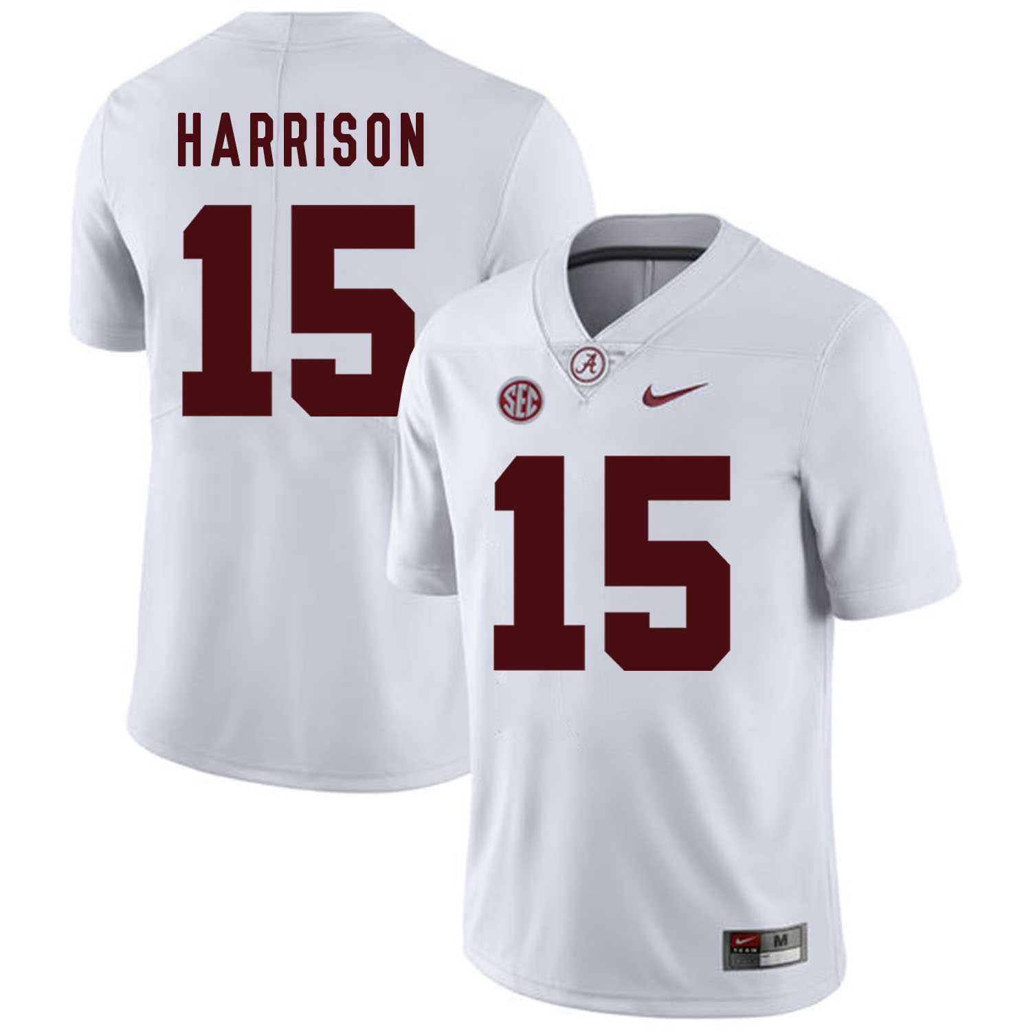 Alabama Crimson Tide 15 Ronnie Harrison White College Football Jersey DingZhi,We sell and wholesale Alabama Crimson Tide 15 Ronnie Harrison White College Football Jersey DingZhi on line form chian!