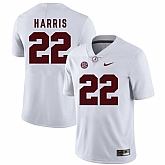 Alabama Crimson Tide 22 Najee Harris White College Football Jersey DingZhi,baseball caps,new era cap wholesale,wholesale hats