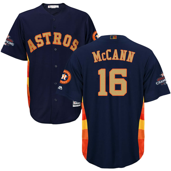 Astros #16 Brian McCann Navy 2018 Gold Program Cool Base Jersey,We sell and wholesale Astros #16 Brian McCann Navy 2018 Gold Program Cool Base Jersey on line form chian!