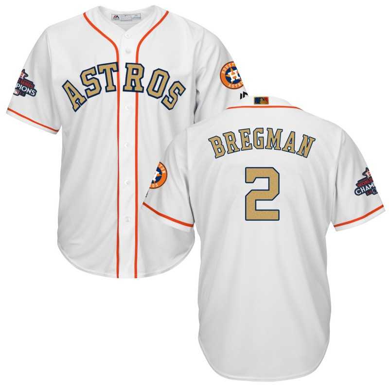 Astros #2 Alex Bregman White 2018 Gold Program Cool Base Jersey,We sell and wholesale Astros #2 Alex Bregman White 2018 Gold Program Cool Base Jersey on line form chian!