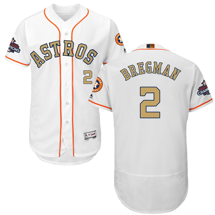 Astros #2 Alex Bregman White 2018 Gold Program Flexbase Jersey,We sell and wholesale Astros #2 Alex Bregman White 2018 Gold Program Flexbase Jersey on line form chian!