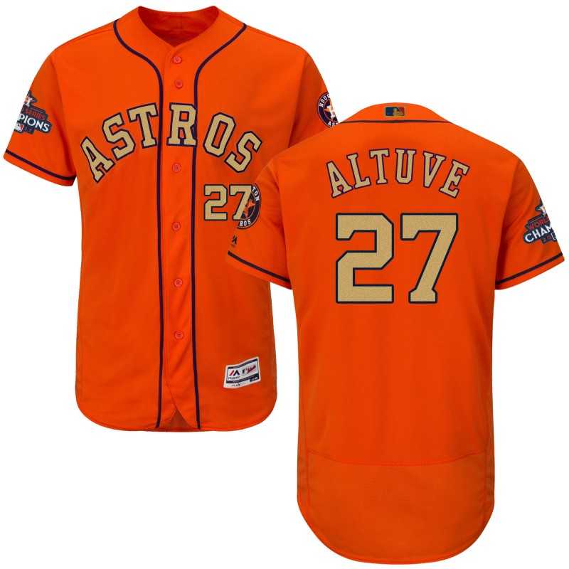 Astros #27 Jose Altuve Orange 2018 Gold Program Flexbase Jersey,We sell and wholesale Astros #27 Jose Altuve Orange 2018 Gold Program Flexbase Jersey on line form chian!
