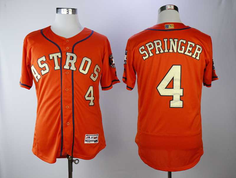 Astros #4 George Springer Orange 2018 Gold Program Flexbase Jersey,We sell and wholesale Astros #4 George Springer Orange 2018 Gold Program Flexbase Jersey on line form chian!