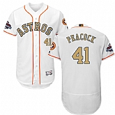Astros #41 Brad Peacock White 2018 Gold Program Flexbase Jersey
