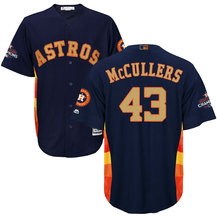 Astros #43 Lance McCullers Navy 2018 Gold Program Cool Base Jersey,We sell and wholesale Astros #43 Lance McCullers Navy 2018 Gold Program Cool Base Jersey on line form chian!