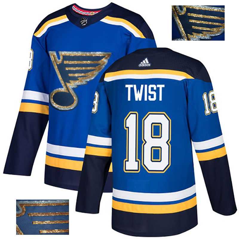 Blues 18 Tony Twist Blue Glittery Edition Adidas Jersey,We sell and wholesale Blues 18 Tony Twist Blue Glittery Edition Adidas Jersey on line form chian!