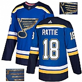 Blues 18 Ty Rattie Blue Glittery Edition Adidas Jersey,baseball caps,new era cap wholesale,wholesale hats