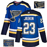 Blues 23 Dmitrij Jaskin Blue Glittery Edition Adidas Jersey,baseball caps,new era cap wholesale,wholesale hats