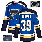 Blues 39 Nate Prosser Blue Glittery Edition Adidas Jersey,baseball caps,new era cap wholesale,wholesale hats