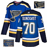 Blues 70 Oskar Sundqvist Blue Glittery Edition Adidas Jersey,baseball caps,new era cap wholesale,wholesale hats