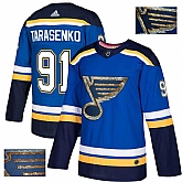 Blues 91 Vladimir Tarasenko Blue Glittery Edition Adidas Jersey,baseball caps,new era cap wholesale,wholesale hats