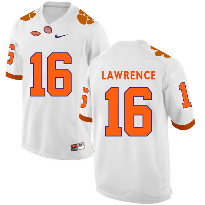 Clemson Tigers 16 Trevor Lawrence White College Football Jersey DingZhi,We sell and wholesale Clemson Tigers 16 Trevor Lawrence White College Football Jersey DingZhi on line form chian!