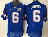 Florida Gators 6 Jeff Driskel Blue College Football Jersey,baseball caps,new era cap wholesale,wholesale hats