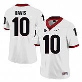 Georgia Bulldogs 10 Thomas Davis White College Football Jersey DingZhi,baseball caps,new era cap wholesale,wholesale hats