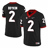 Georgia Bulldogs 2 Brandon Boykin Black College Football Jersey DingZhi