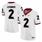 Georgia Bulldogs 2 Richard LeCounte White College Football Jersey DingZhi,baseball caps,new era cap wholesale,wholesale hats