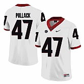Georgia Bulldogs 47 David Pollack White College Football Jersey DingZhi,baseball caps,new era cap wholesale,wholesale hats