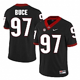 Georgia Bulldogs 97 Brooks Buce Black College Football Jersey DingZhi,baseball caps,new era cap wholesale,wholesale hats