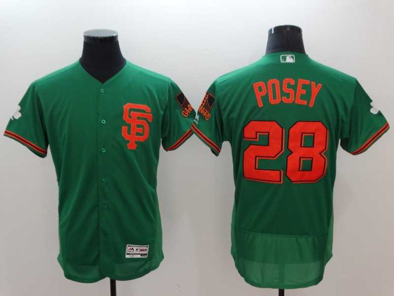 Giants 28 Buster Posey Green St Patrick's Day Flexbase Baseball Jerseys,We sell and wholesale Giants 28 Buster Posey Green St Patrick's Day Flexbase Baseball Jerseys on line form chian!