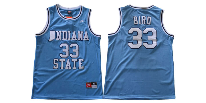 Indiana State Sycamores 33 Larry Bird Blue College Basketball Jersey,We sell and wholesale Indiana State Sycamores 33 Larry Bird Blue College Basketball Jersey on line form chian!