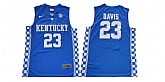 Kentucky Wildcats 23 Anthony Davis Towns Blue College Basketball Jersey