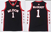 MT. Zion 1 Tracy McGrady Black College Basketball Jersey,baseball caps,new era cap wholesale,wholesale hats