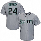 Mariners 24 Ken Griffey Jr. Gray Cool Base Jersey DingZhi,baseball caps,new era cap wholesale,wholesale hats