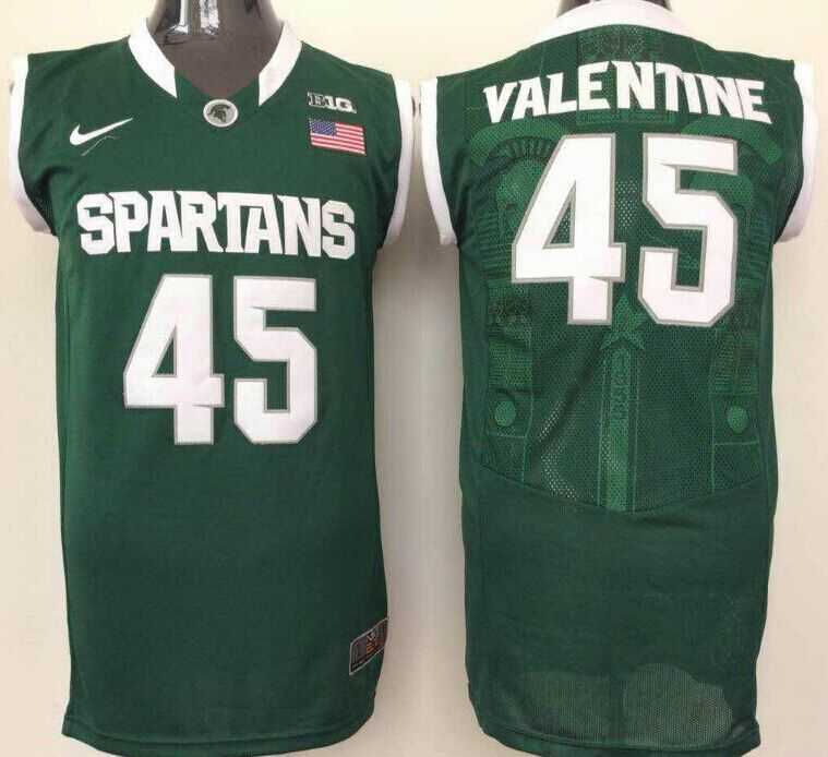 Michigan State Spartans 45 Denzel Valentine Green College Basketball Jersey,We sell and wholesale Michigan State Spartans 45 Denzel Valentine Green College Basketball Jersey on line form chian!
