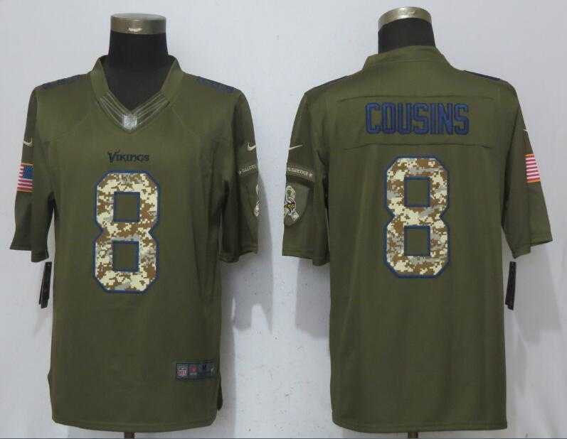 Nike Vikings 8 Kirk Cousins Green Salute To Service Limited Jersey,We sell and wholesale Nike Vikings 8 Kirk Cousins Green Salute To Service Limited Jersey on line form chian!