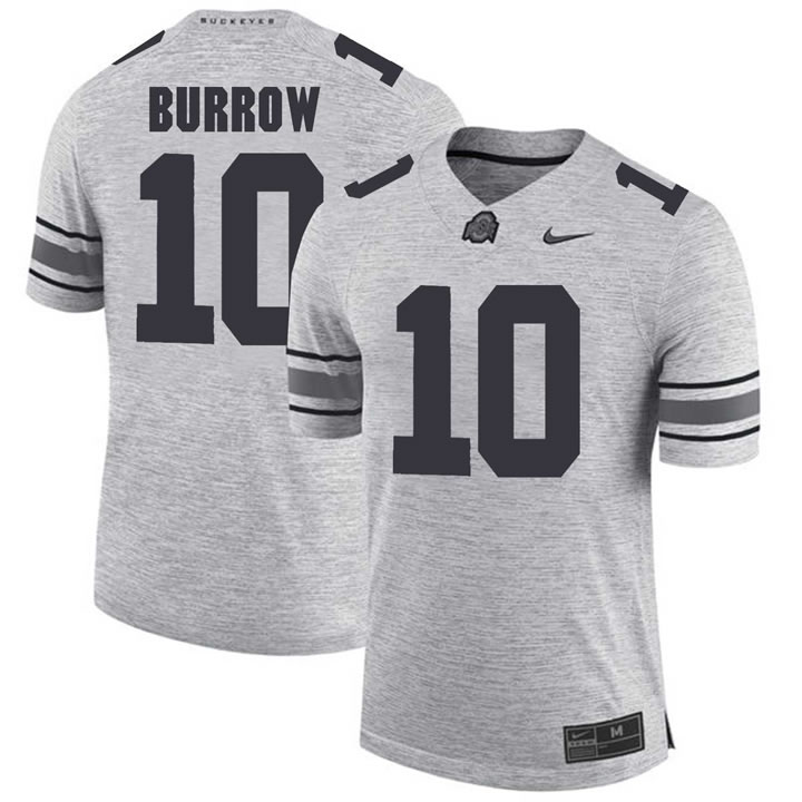 Ohio State Buckeyes 10 Joe Burrow Gray College Football Jersey DingZhi,We sell and wholesale Ohio State Buckeyes 10 Joe Burrow Gray College Football Jersey DingZhi on line form chian!