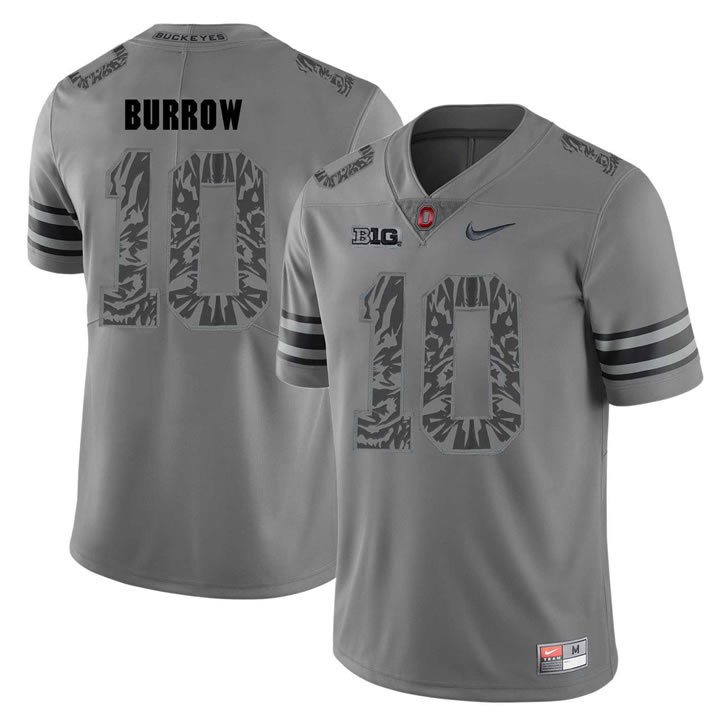 Ohio State Buckeyes 10 Joe Burrow Gray Shadow College Football Jersey DingZhi,We sell and wholesale Ohio State Buckeyes 10 Joe Burrow Gray Shadow College Football Jersey DingZhi on line form chian!