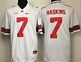 Ohio State Buckeyes 7 Dwayne Haskins White College Football Jersey,baseball caps,new era cap wholesale,wholesale hats