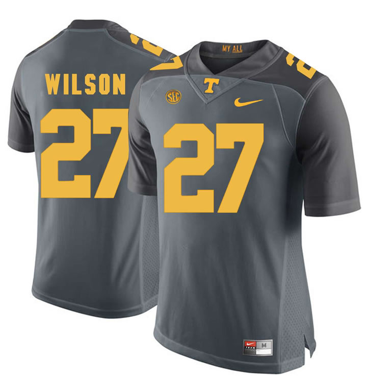 Tennessee Volunteers 27 Al Wilson Gray College Football Jersey DingZhi,We sell and wholesale Tennessee Volunteers 27 Al Wilson Gray College Football Jersey DingZhi on line form chian!