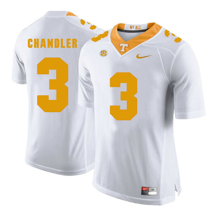 Tennessee Volunteers 3 White Ty Chandler White College Football Jersey DingZhi,We sell and wholesale Tennessee Volunteers 3 White Ty Chandler White College Football Jersey DingZhi on line form chian!
