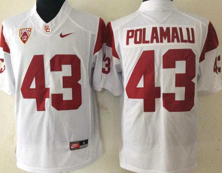 USC Trojans 43 Troy Polamalu White College Football Jersey,We sell and wholesale USC Trojans 43 Troy Polamalu White College Football Jersey on line form chian!