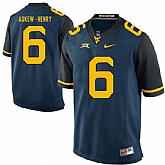 West Virginia Mountaineers 6 Dravon Askew-Henry Blue College Football Jersey DingZhi,baseball caps,new era cap wholesale,wholesale hats