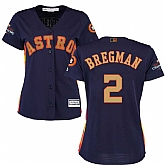 Women Astros #2 Alex Bregman Navy 2018 Gold Program Cool Base Jersey,baseball caps,new era cap wholesale,wholesale hats