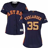 Women Astros #35 Justin Verlander Navy 2018 Gold Program Cool Base Jersey,baseball caps,new era cap wholesale,wholesale hats