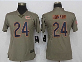 Women Nike Bears 24 Jordan Howard Olive Salute To Service Limited Jersey,baseball caps,new era cap wholesale,wholesale hats