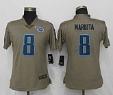 Women Nike Titans 8 Marcus Mariota Olive Salute To Service Limited Jersey,baseball caps,new era cap wholesale,wholesale hats