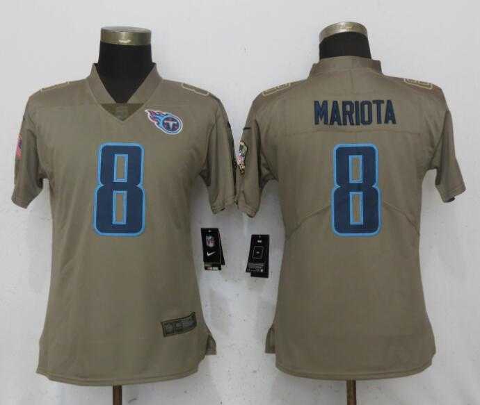 Women Nike Titans 8 Marcus Mariota Olive Salute To Service Limited Jersey,We sell and wholesale Women Nike Titans 8 Marcus Mariota Olive Salute To Service Limited Jersey on line form chian!