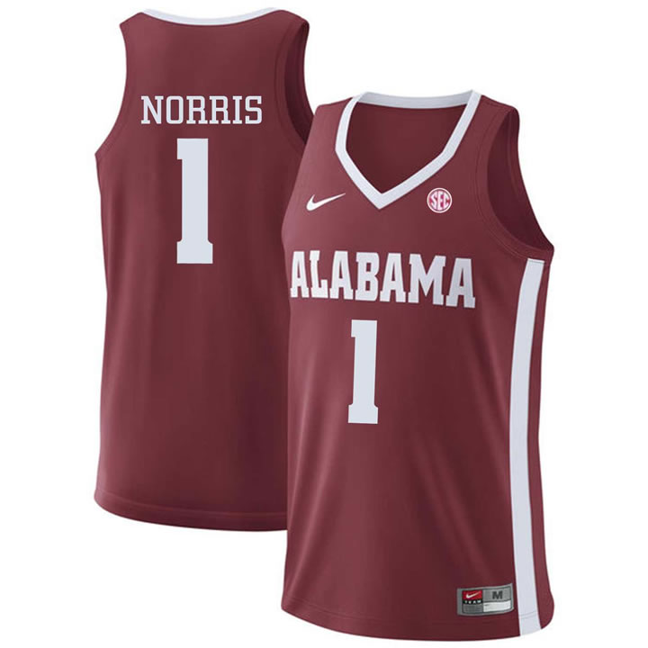 Alabama Crimson Tide 1 Riley Norris Red College Basketball Jersey Dzhi,We sell and wholesale Alabama Crimson Tide 1 Riley Norris Red College Basketball Jersey Dzhi on line form chian!
