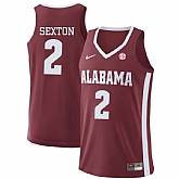 Alabama Crimson Tide 2 Collin Sexton Red College Basketball Jersey Dzhi,baseball caps,new era cap wholesale,wholesale hats