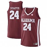 Alabama Crimson Tide 24 Lawson Schaffer Red College Basketball Jersey Dzhi,baseball caps,new era cap wholesale,wholesale hats